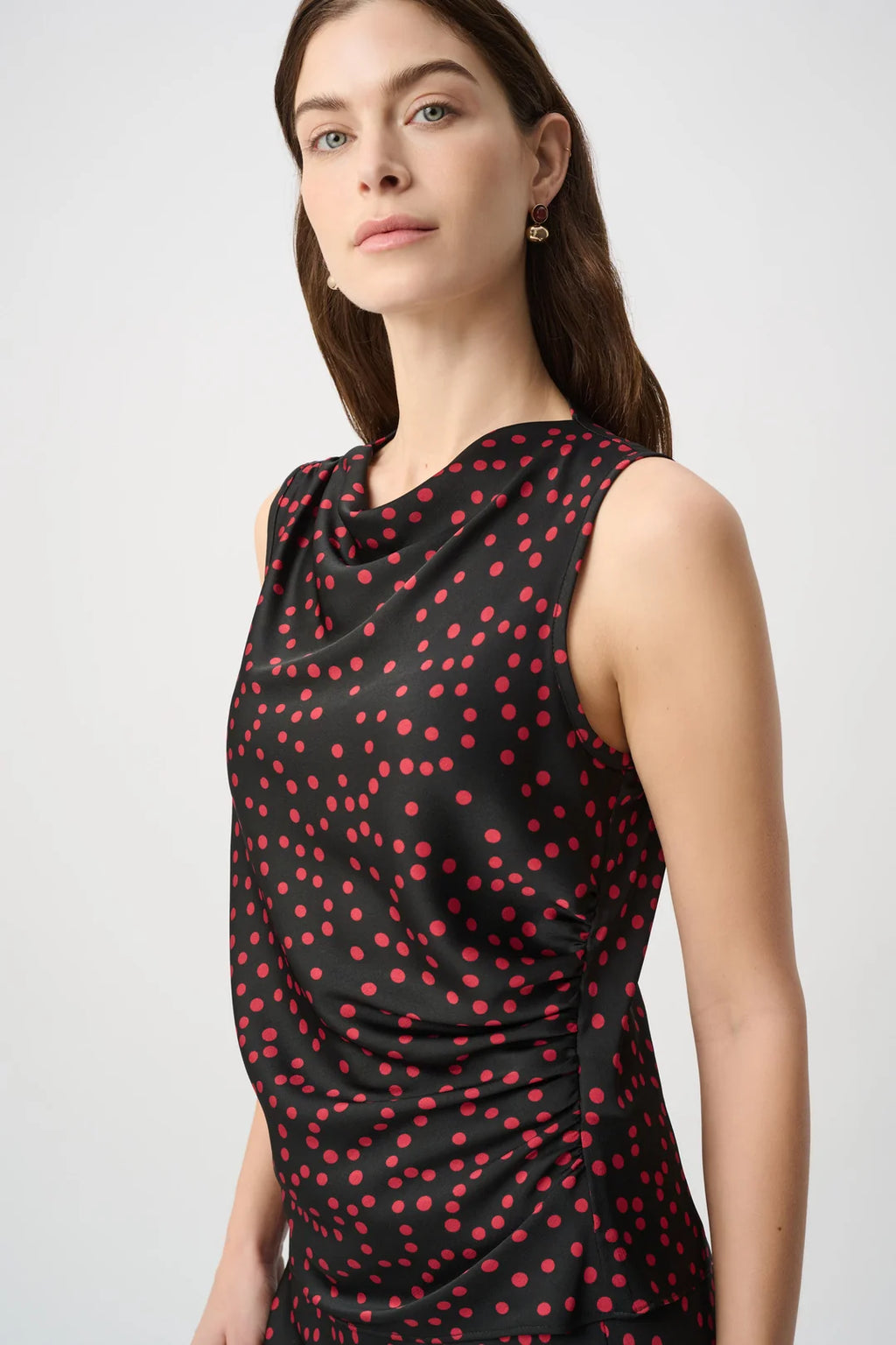 BLUSA SATÉN NEGRO LUNARES 264117