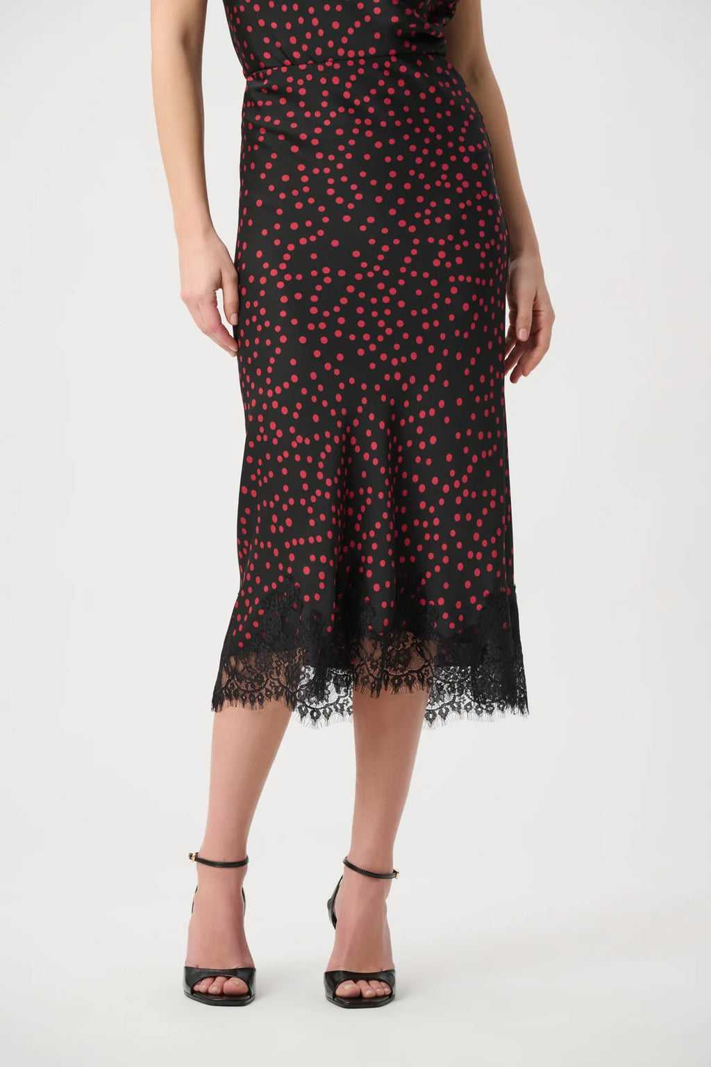 FALDA SATÉN NEGRO LUNARES 264118