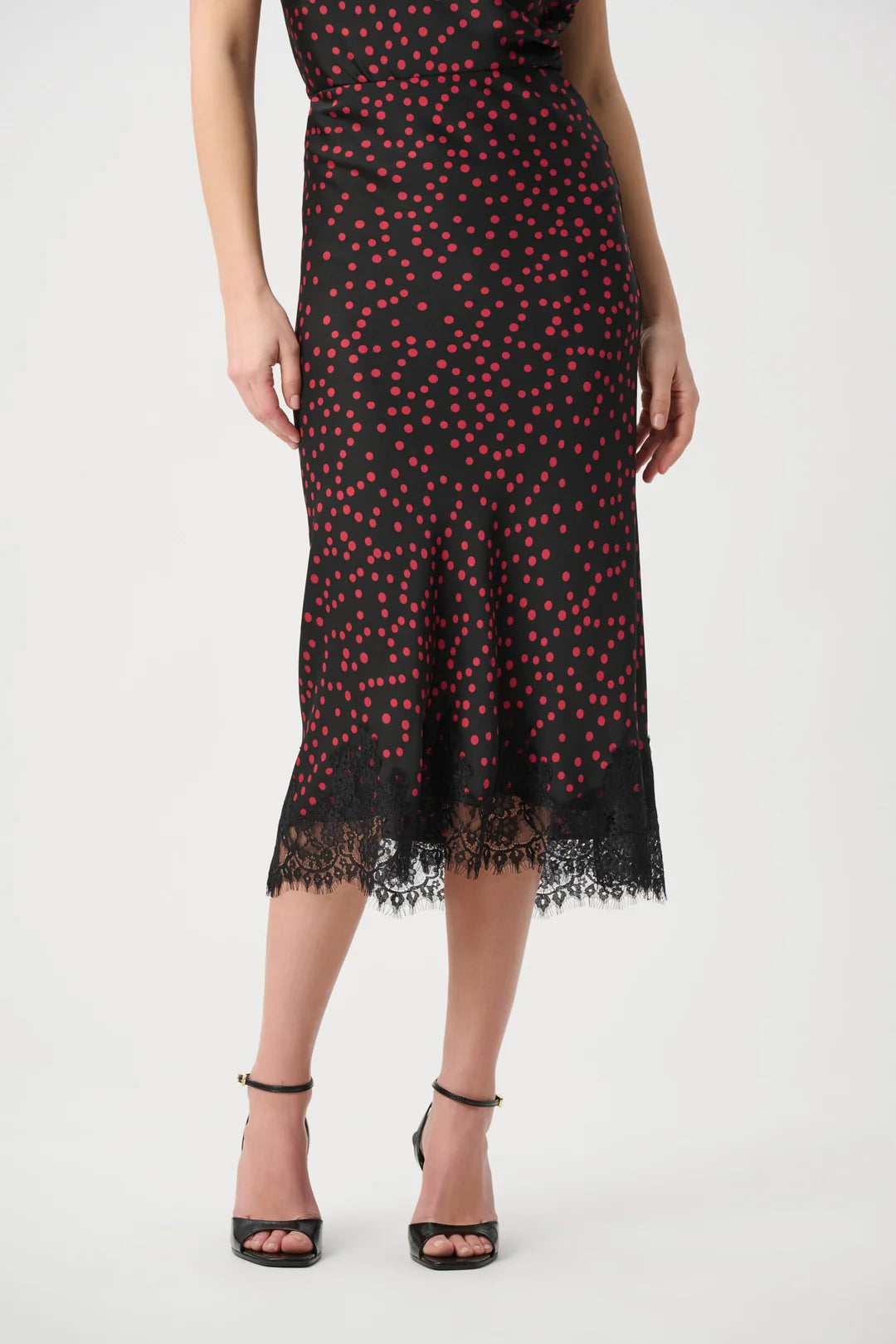 FALDA SATÉN NEGRO LUNARES 264118