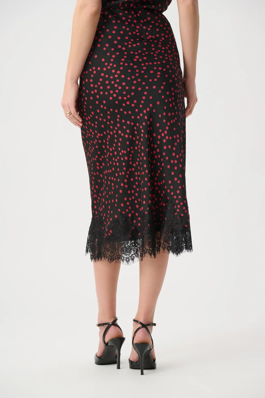 FALDA SATÉN NEGRO LUNARES 264118