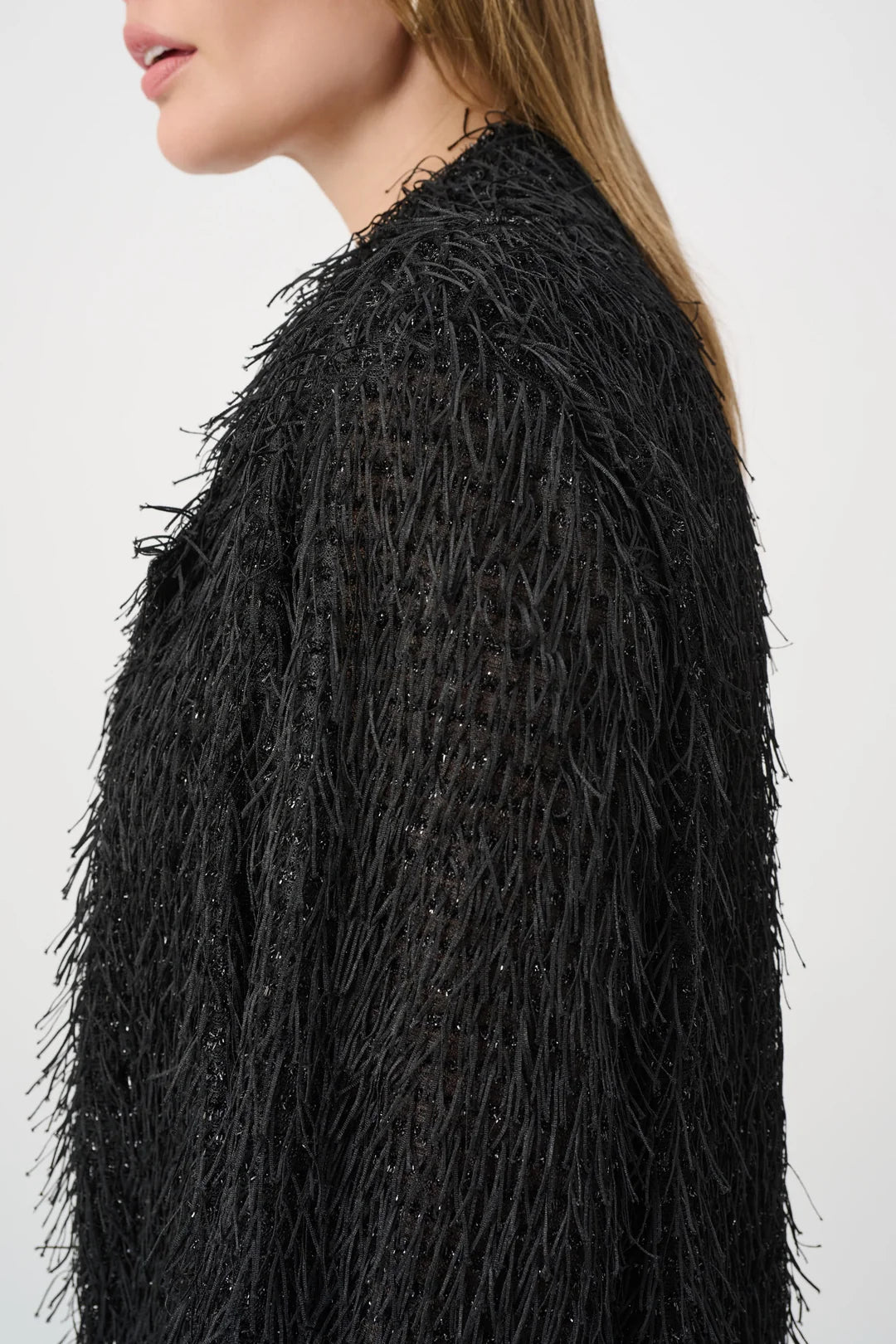 SACO CORTO NEGRO FLECOS 264128