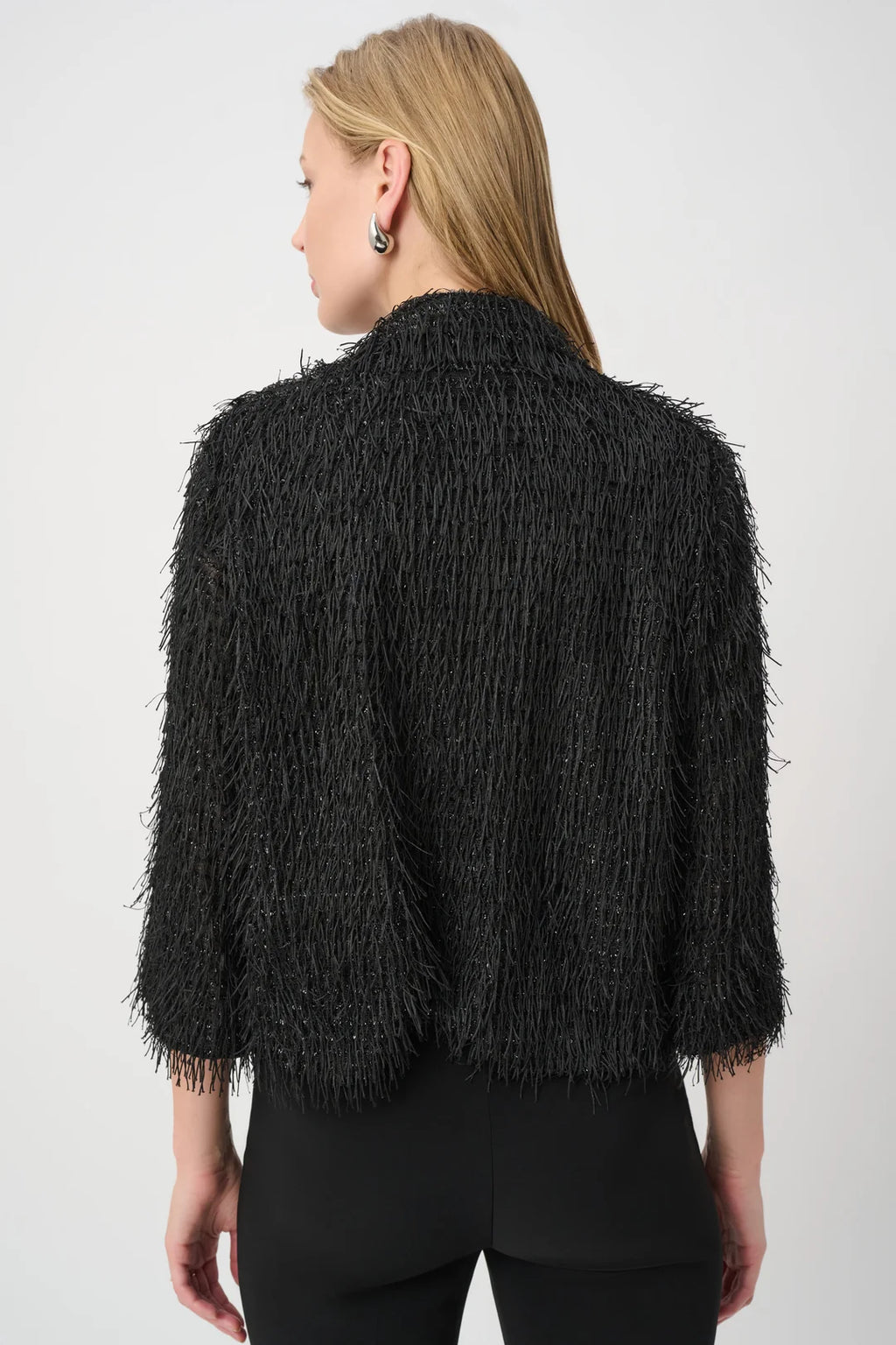 SACO CORTO NEGRO FLECOS 264128