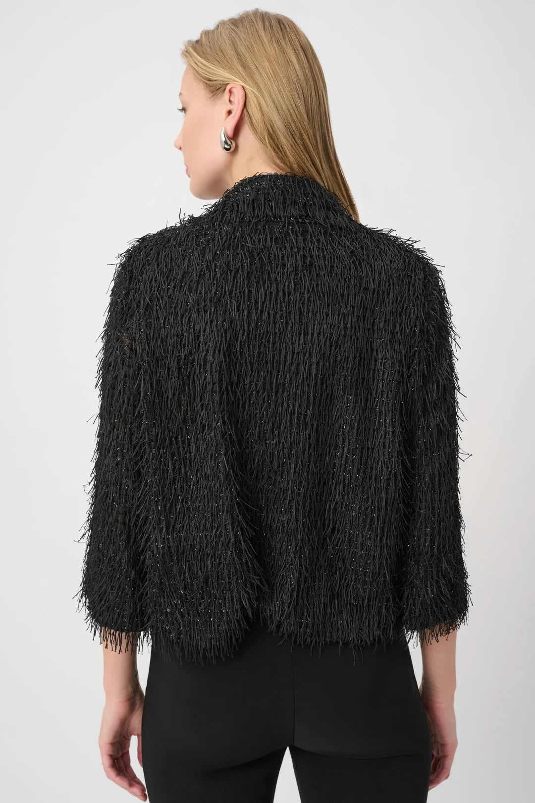 SACO CORTO NEGRO FLECOS 264128