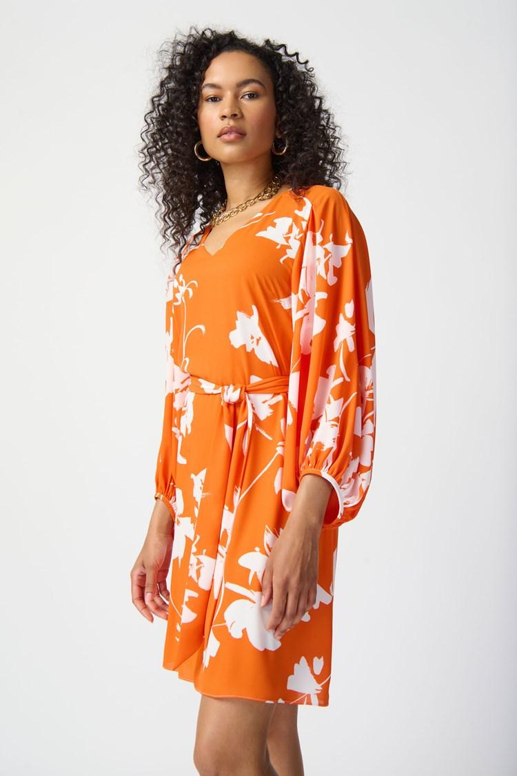 VESTIDO CORTO MANDARINA ESTAMPADO 241207
