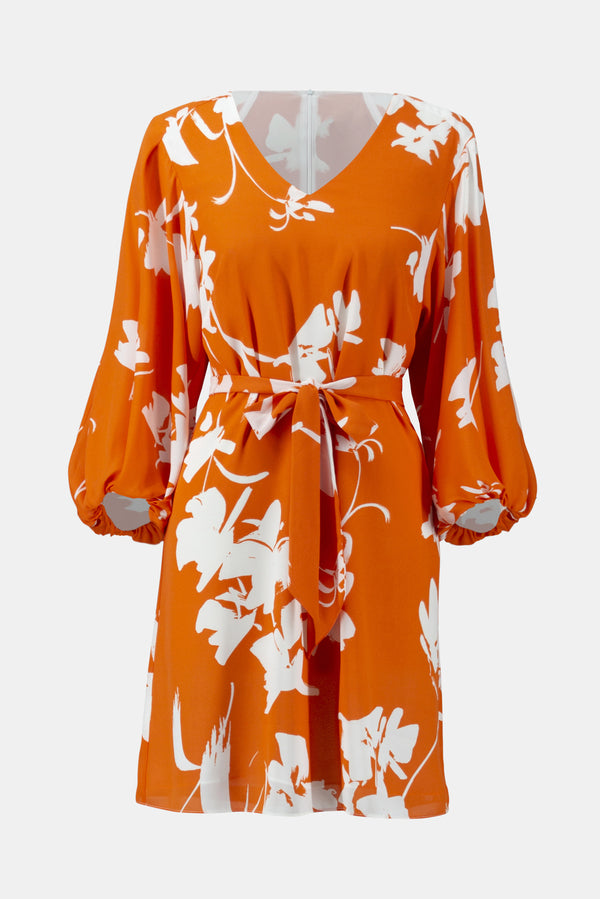 VESTIDO CORTO MANDARINA ESTAMPADO 241207