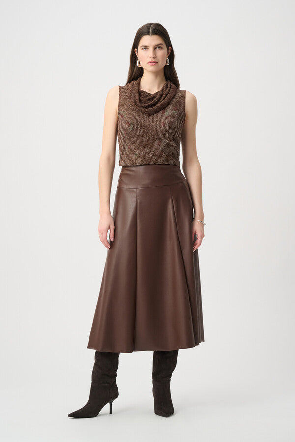 FALDA LARGA VINIPIEL MARRÓN 264053