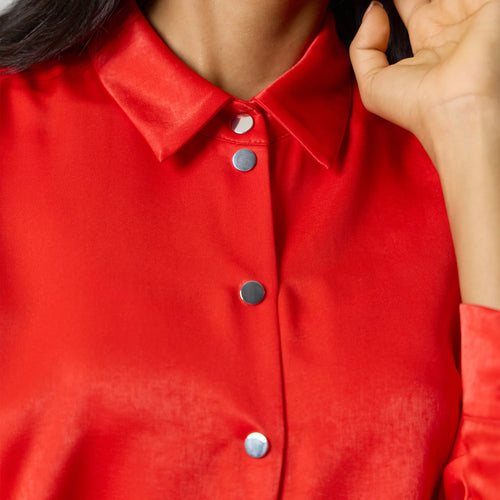 BLUSA CAMISERA ROJA R26085