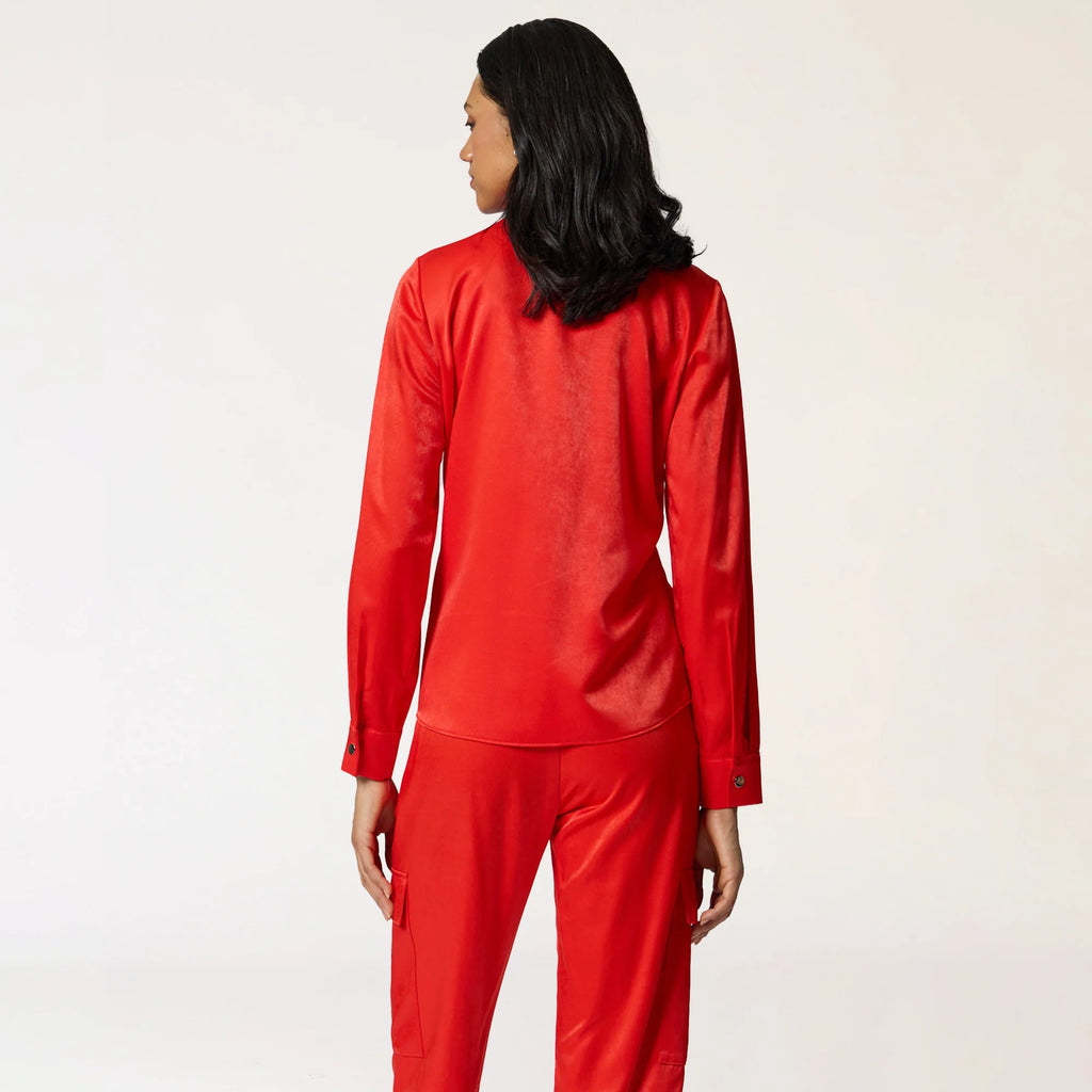 BLUSA CAMISERA ROJA R26085