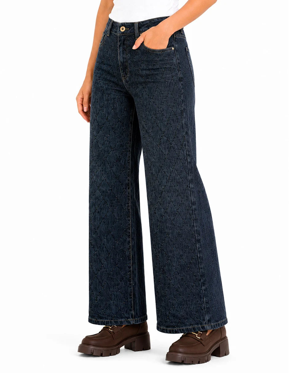 PANTALÓN JEANS AZUL BRILLOS 226934