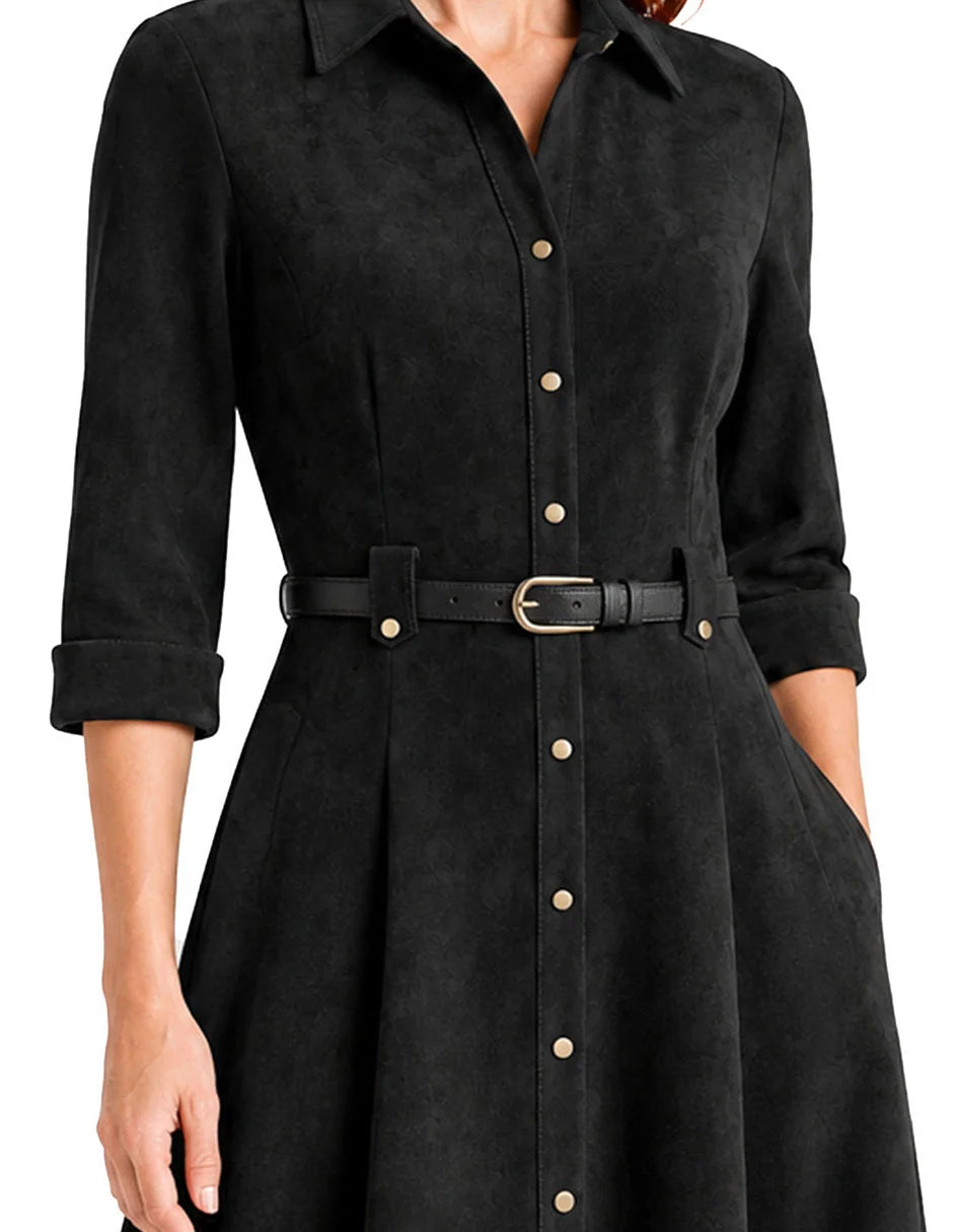 VESTIDO MIDI NEGRO 226405