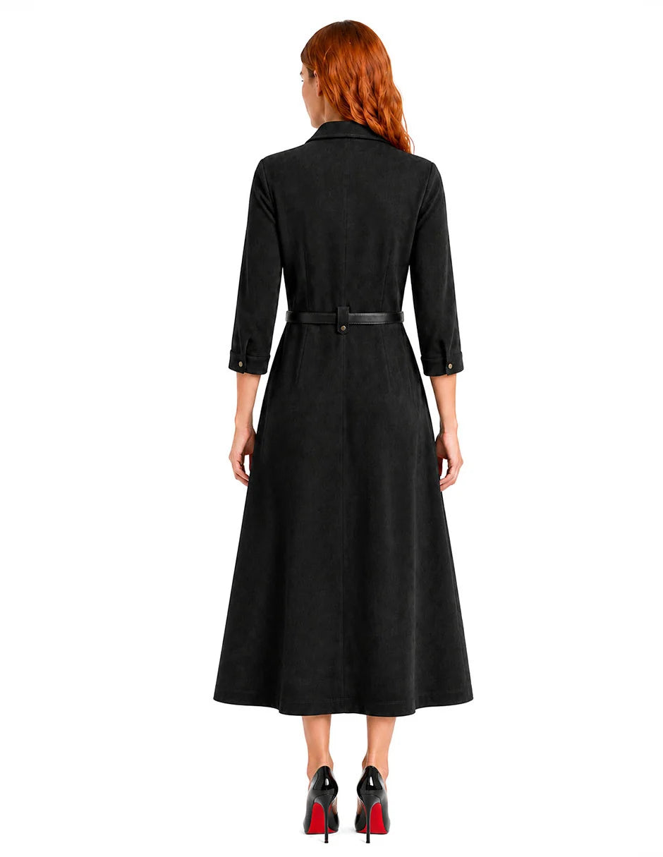 VESTIDO MIDI NEGRO 226405