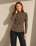 BLUSA BEIGE ANIMAL PRINT 226406