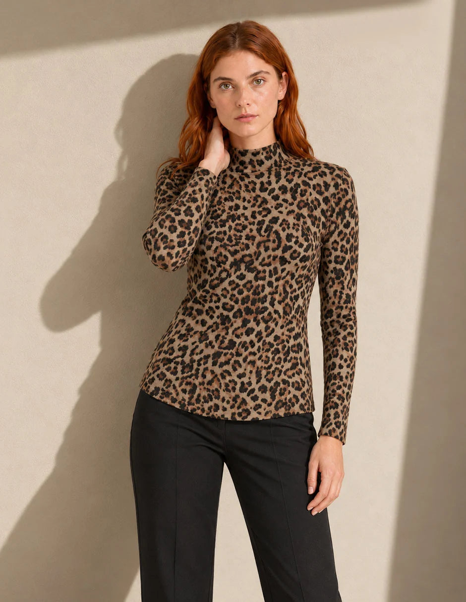 BLUSA BEIGE ANIMAL PRINT 226406