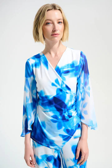 BLUSA AZUL ESTAMPADA 261775