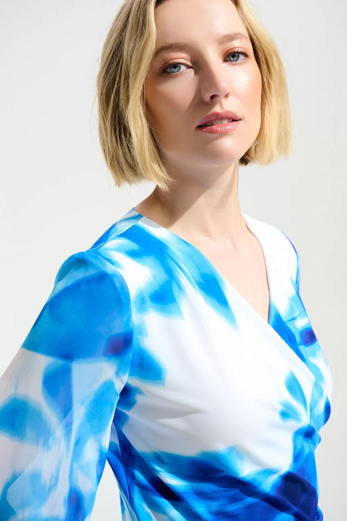 BLUSA AZUL ESTAMPADA 261775