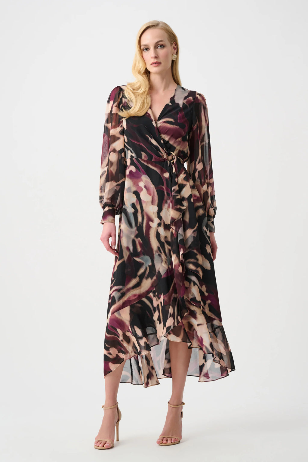 VESTIDO MIDI NEGRO PRINT 263739