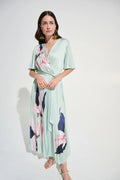 VESTIDO MIDI VERDE MENTA PLISADO 262712