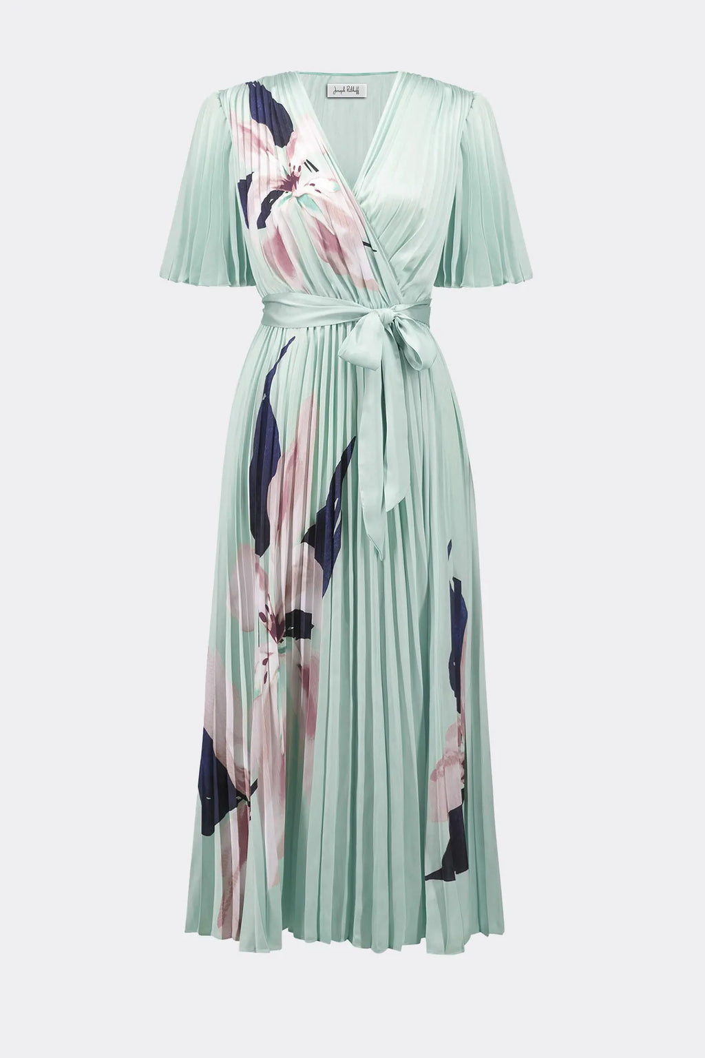 VESTIDO MIDI VERDE MENTA PLISADO 262712