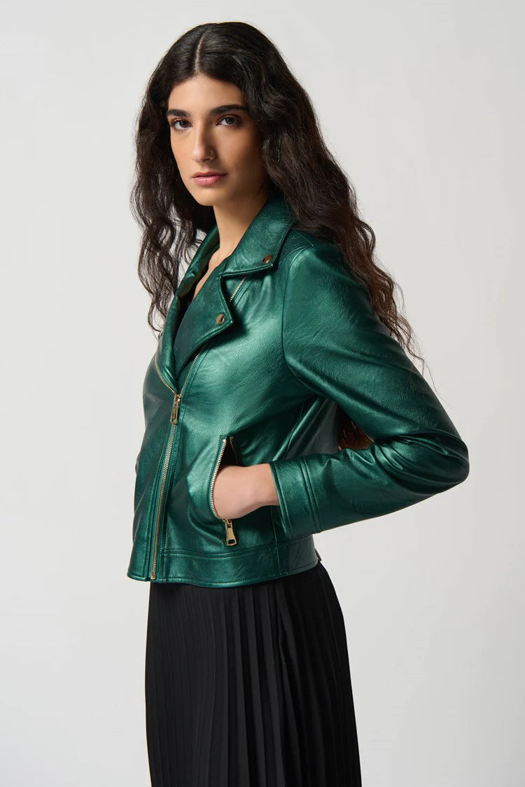 CHAQUETA PIEL VERDE/COBRE/UVA/NEGRO 234902F24