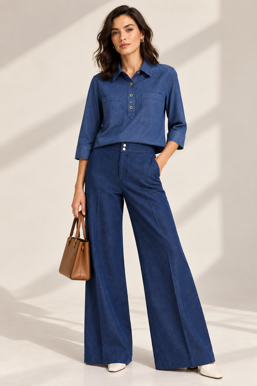 BLUSA AZUL MEZCLILLA 2802