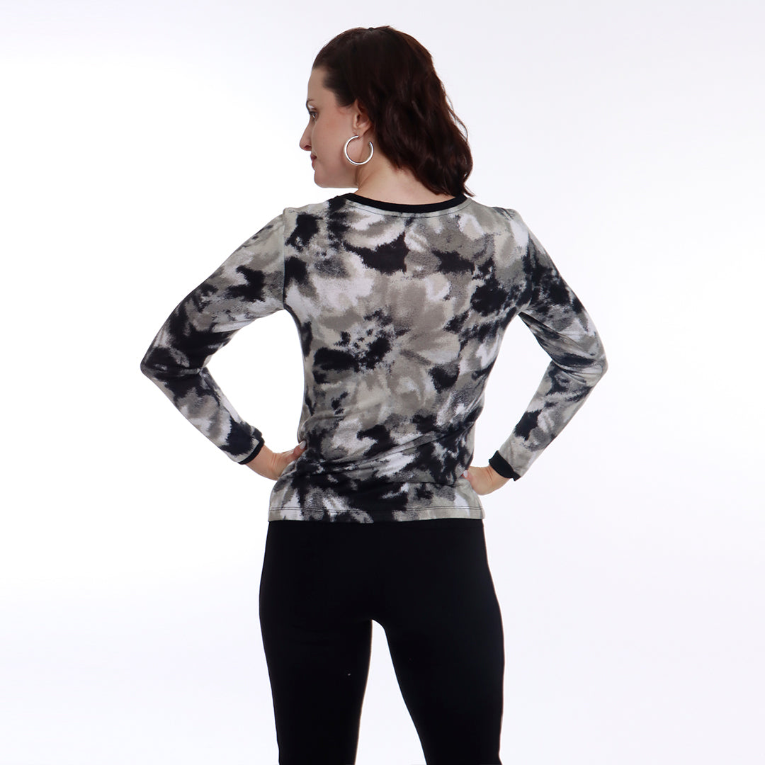 SUÉTER GRIS ESTAMPADO 9929