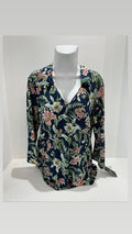 BLUSA AZUL MARINO ESTAMPADA