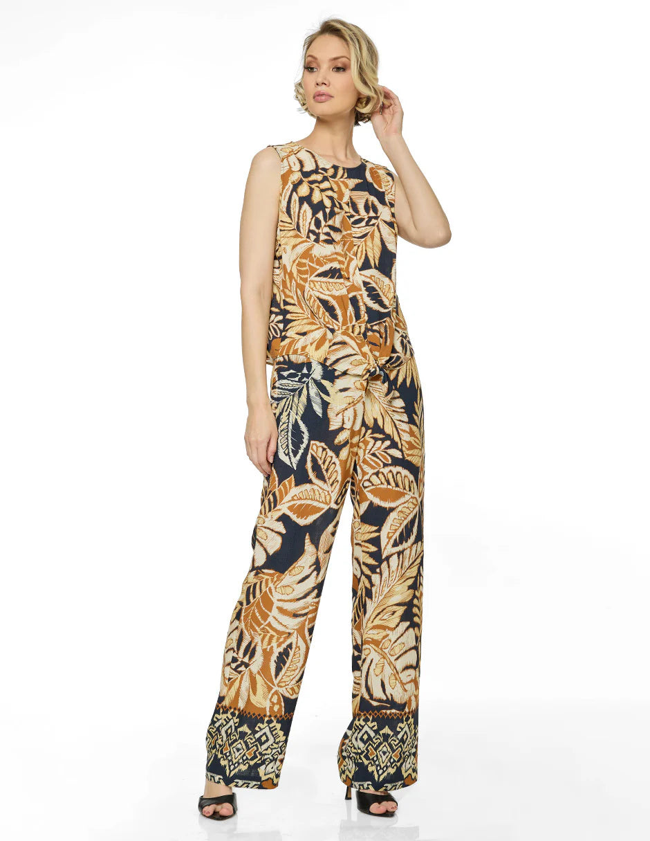 PANTALÓN CAFÉ MULTICOLOR 126295