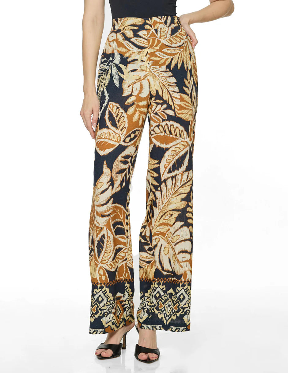 PANTALÓN CAFÉ MULTICOLOR 126295