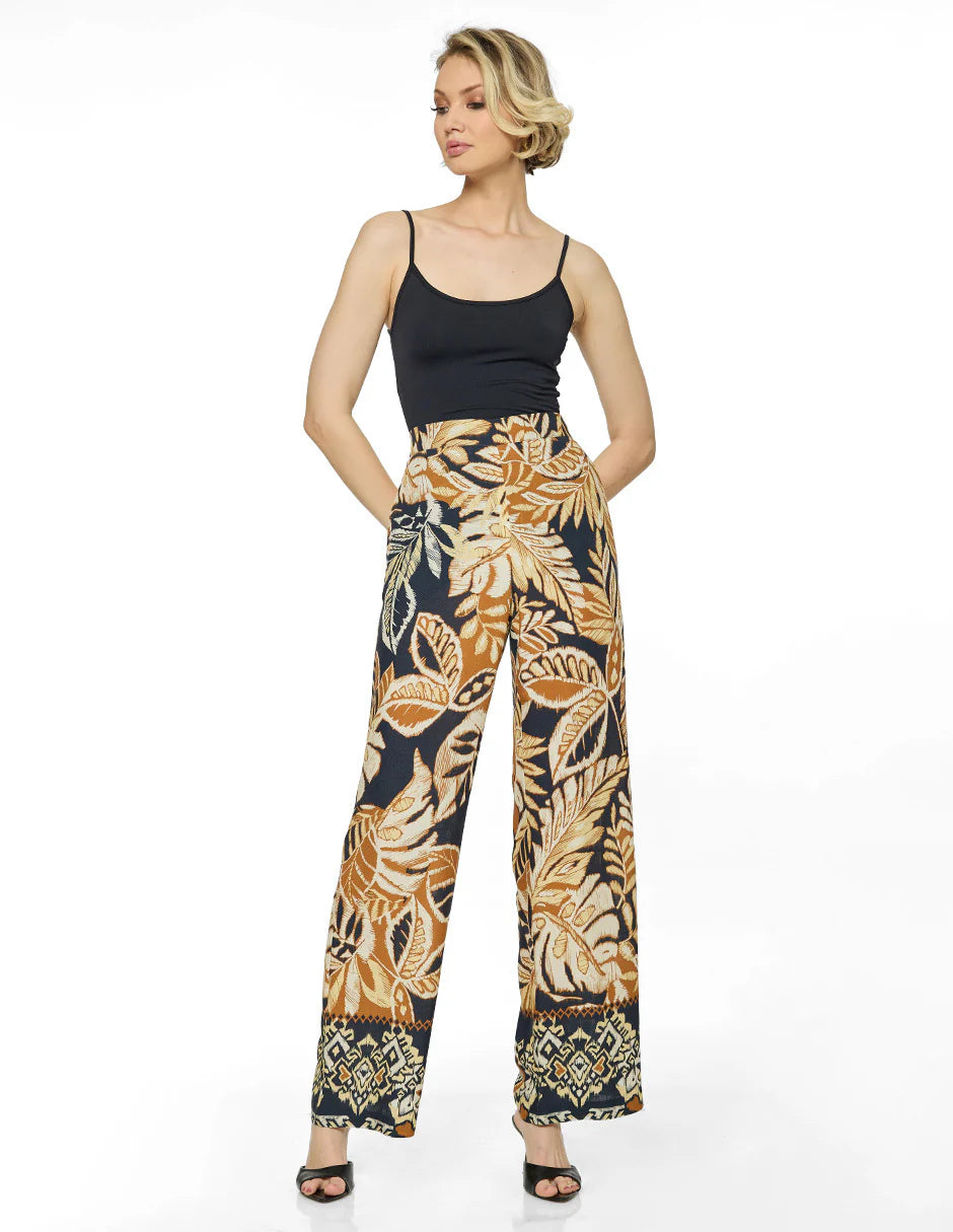 PANTALÓN CAFÉ MULTICOLOR 126295