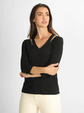 BLUSA BÁSICA NEGRA/VERDE