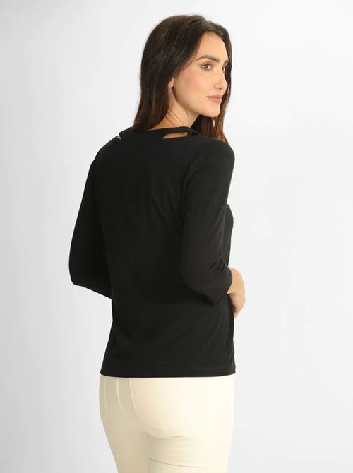 BLUSA BÁSICA NEGRA/VERDE
