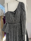 VESTIDO LARGO NEGRO PLATA