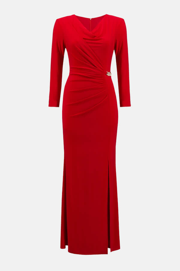VESTIDO LARGO ROJO/VERDE