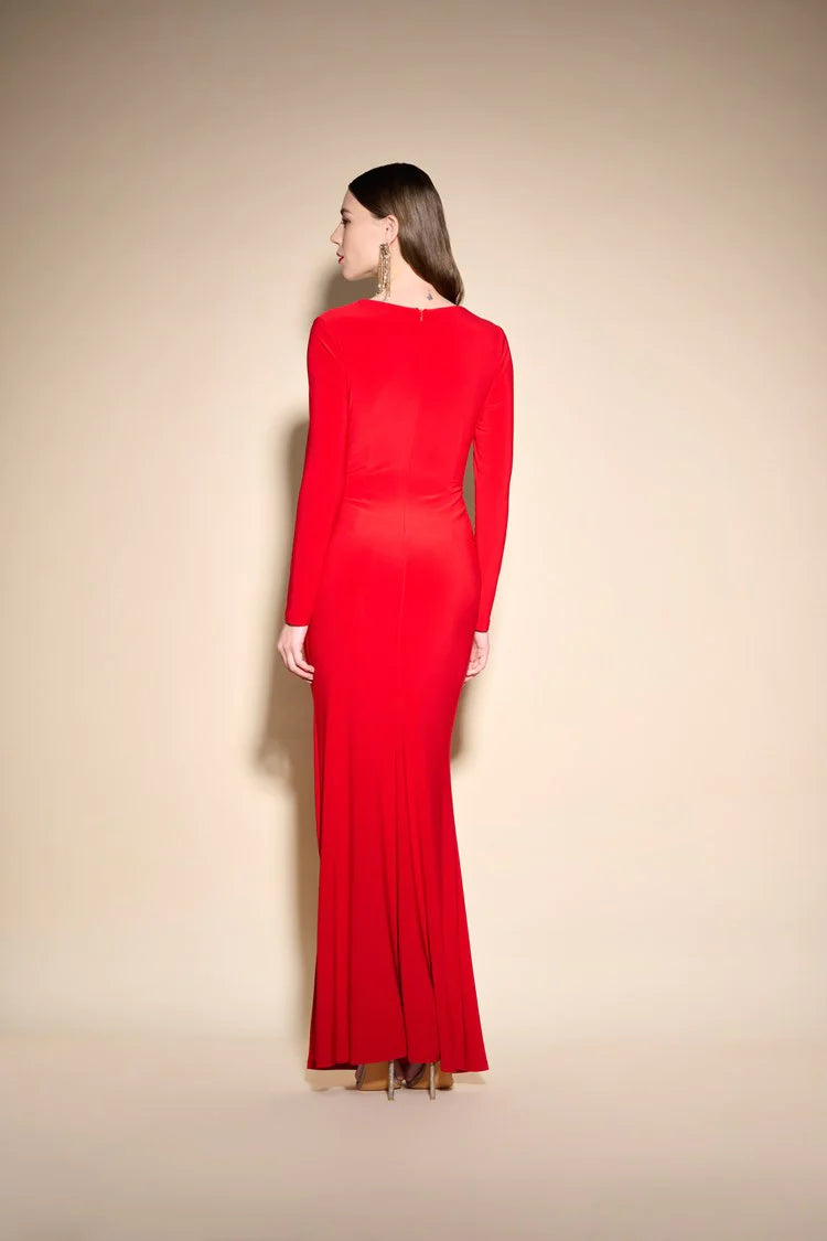 VESTIDO LARGO ROJO/VERDE
