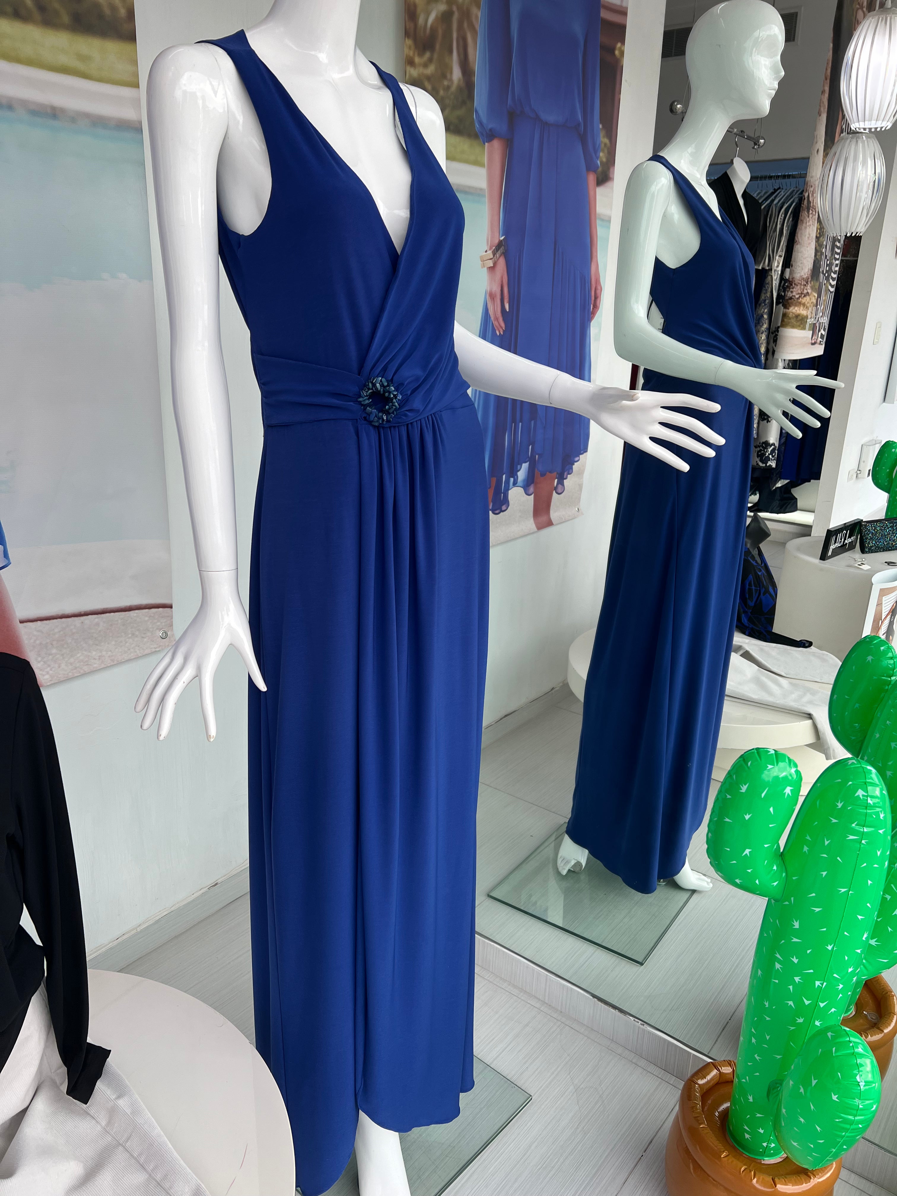 VESTIDO LARGO AZUL REY
