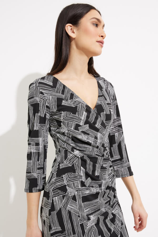 VESTIDO CORTO NEGRO ESTAMPADO