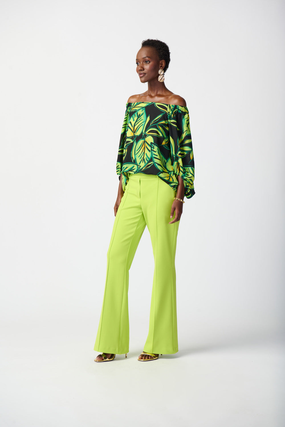 PANTALÓN CAMPANA VERDE LIMÓN/VERDE PERICO