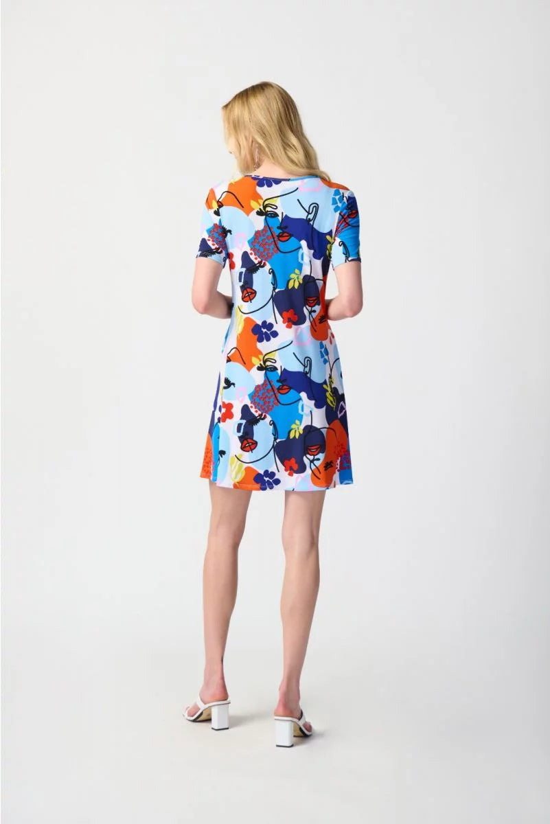 VESTIDO CORTO BLANCO ESTAMPADO