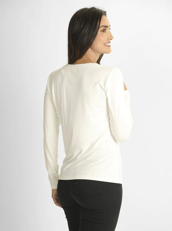 BLUSA BLANCA ESTAMPADA