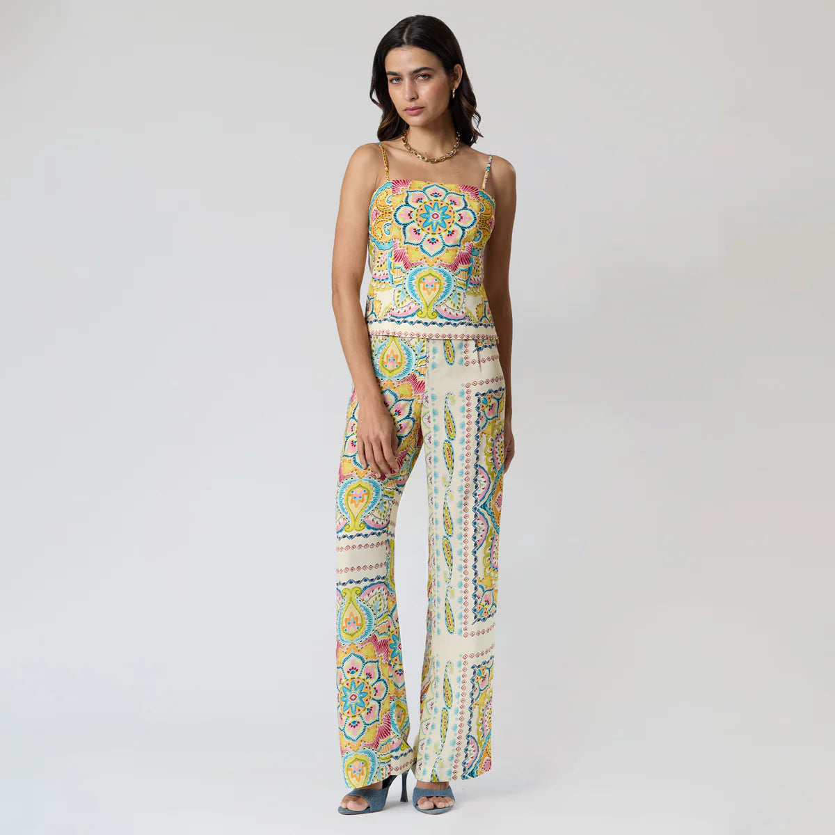 PANTALÓN HUESO ESTAMPADO R16001