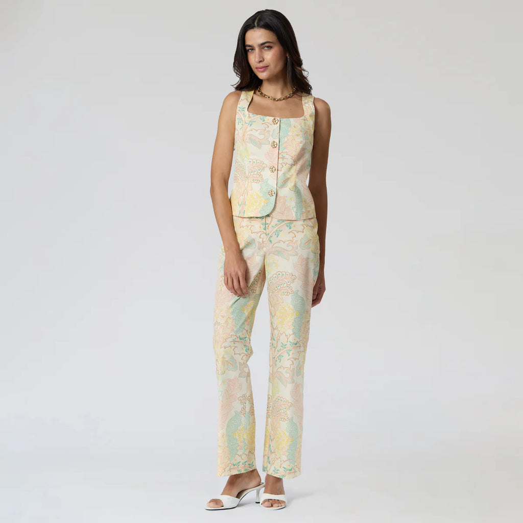 PANTALÓN HUESO PRINT R16010