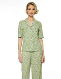 BLUSA VERDE ESTAMPADA 126322