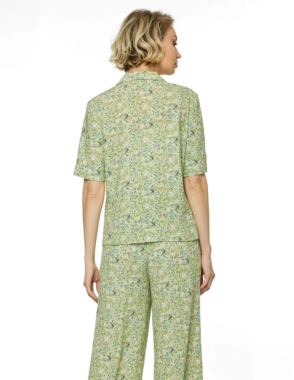 BLUSA VERDE ESTAMPADA 126322
