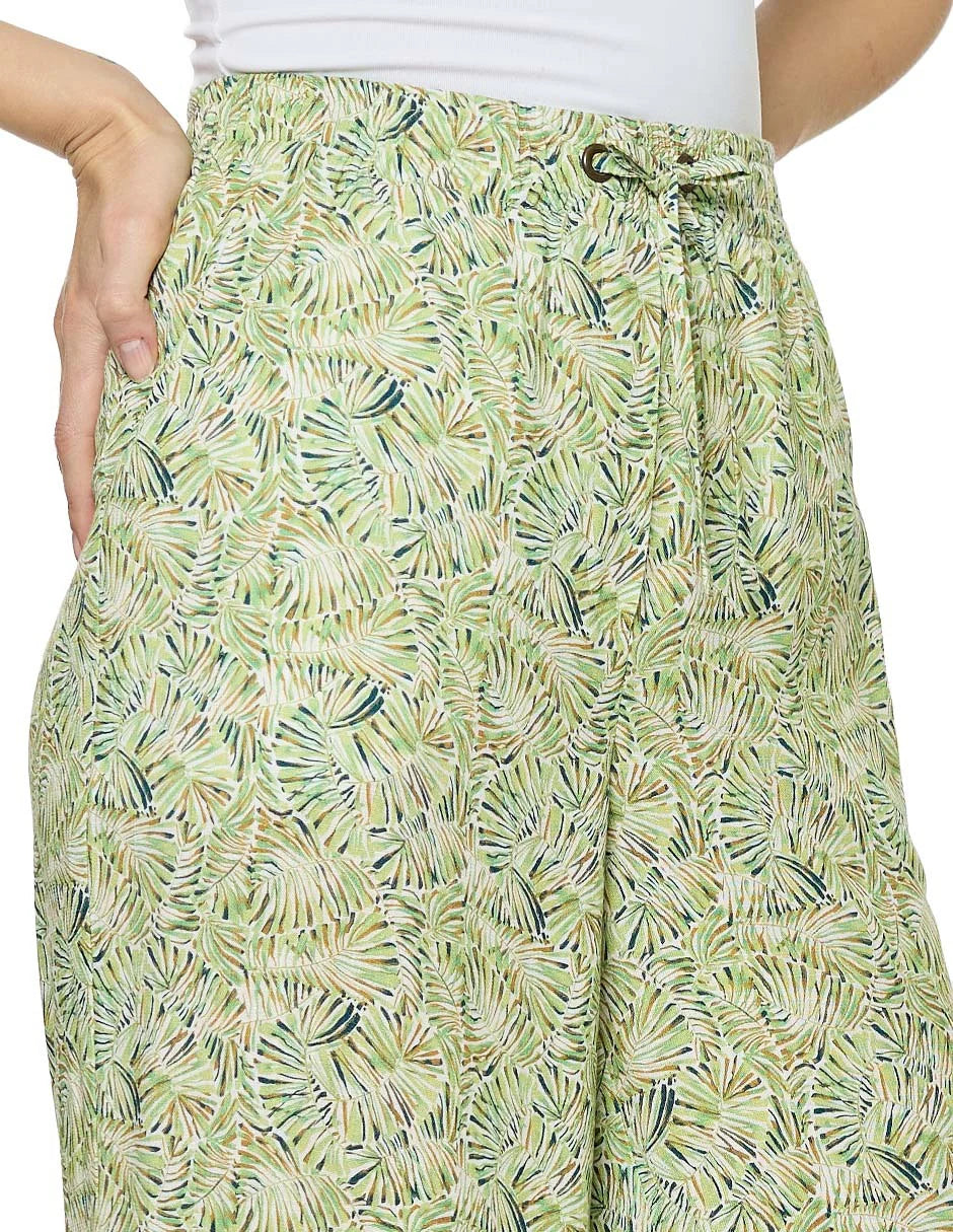 PANTALÓN VERDE ESTAMPADO 126323