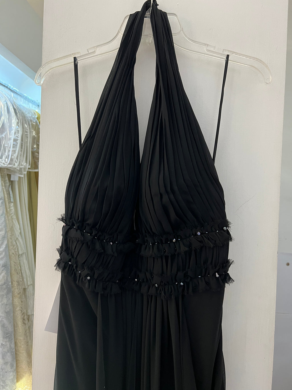 VESTIDO LARGO NEGRO HALTER