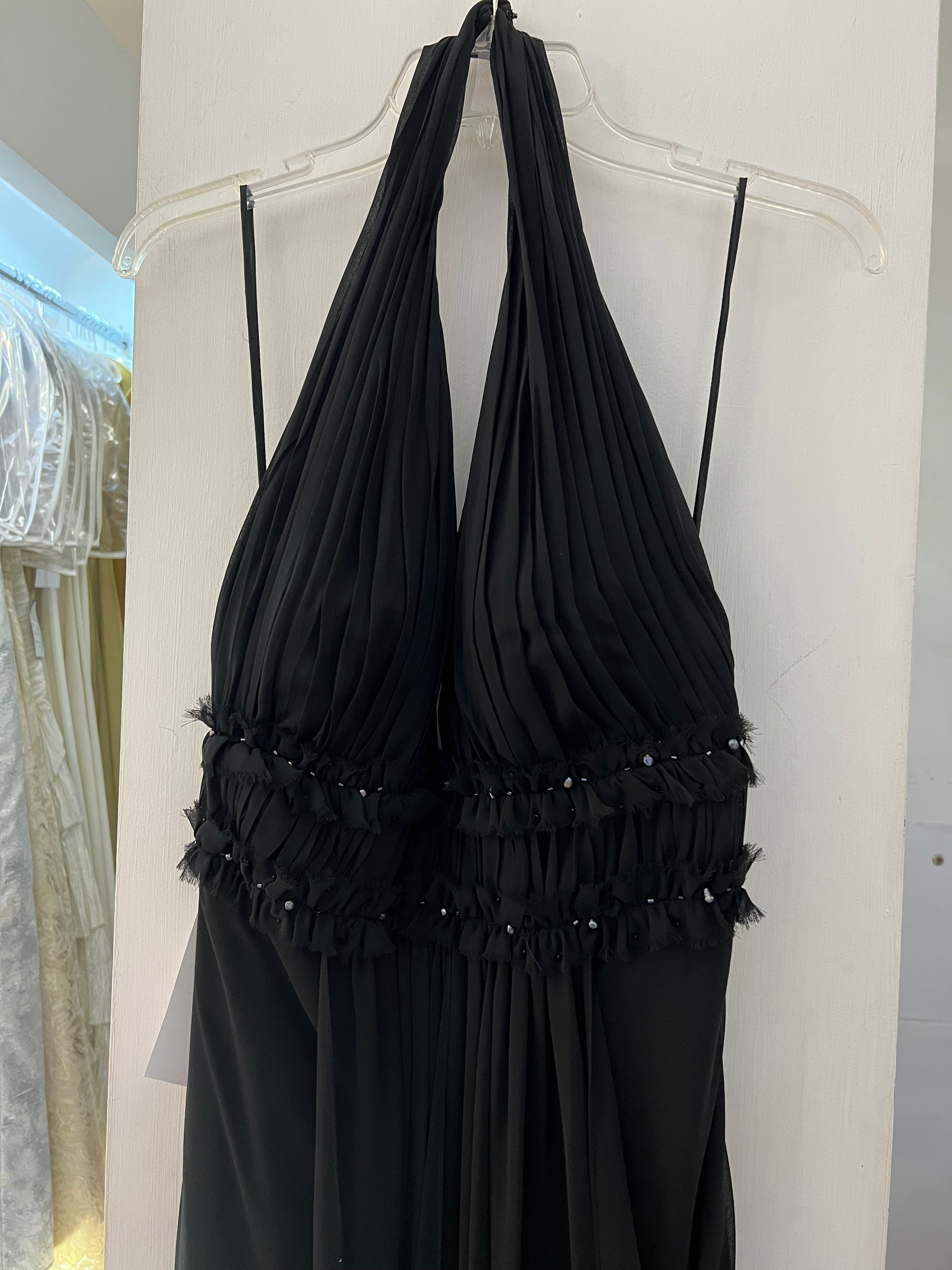 VESTIDO LARGO NEGRO HALTER