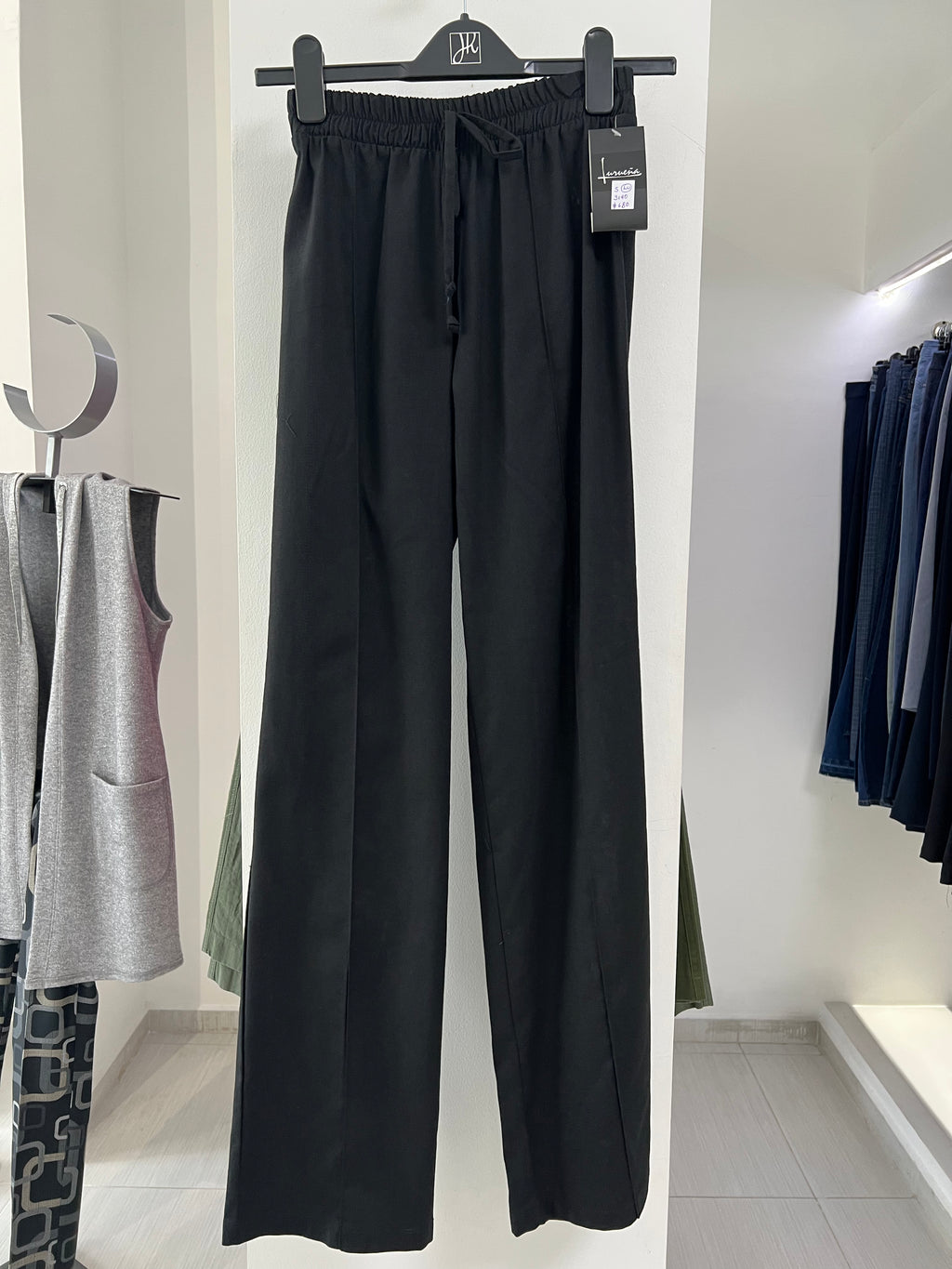 PANTALÓN LINO NEGRO/LADRILLO