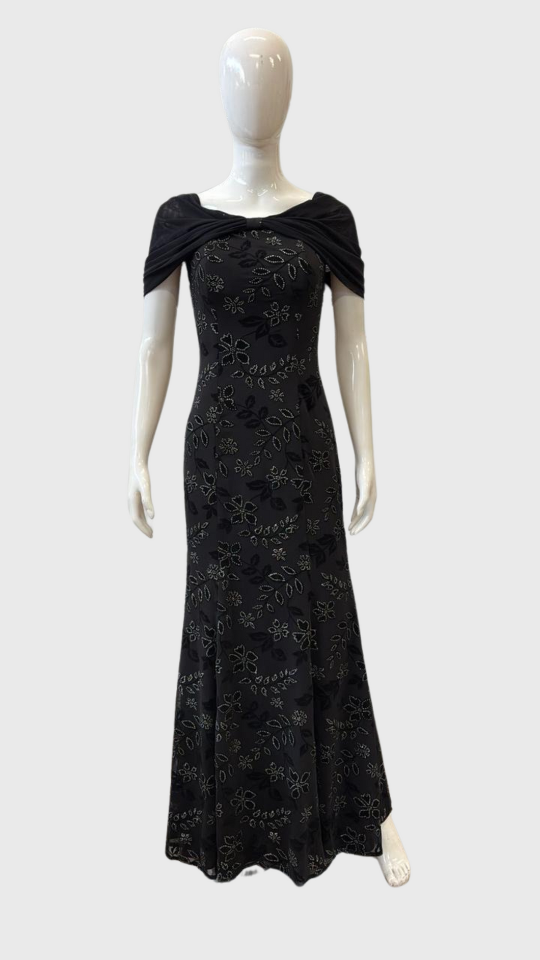 VESTIDO LARGO NEGRO 57104