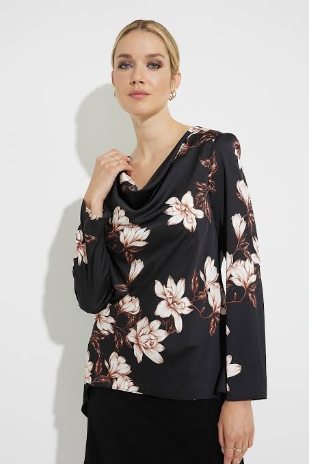 BLUSA NEGRA ESTAMPADA