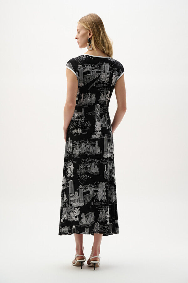 VESTIDO MAXI NEGRO ESTAMPADO 262237